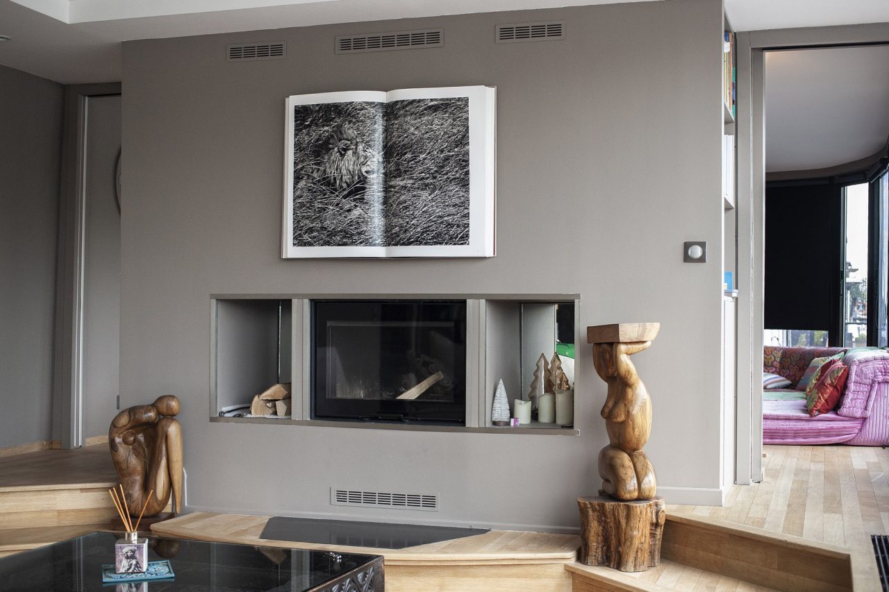 support mural exposition livre sur mesure